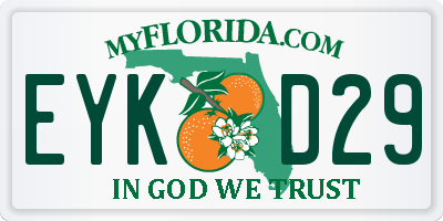 FL license plate EYKD29