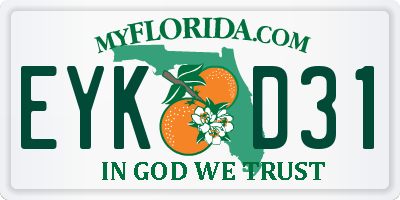 FL license plate EYKD31