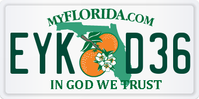 FL license plate EYKD36