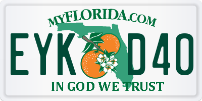 FL license plate EYKD40