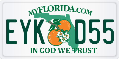 FL license plate EYKD55