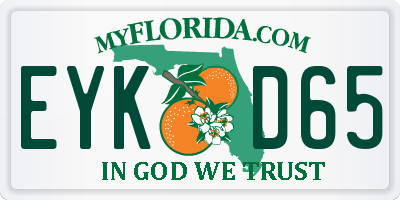 FL license plate EYKD65