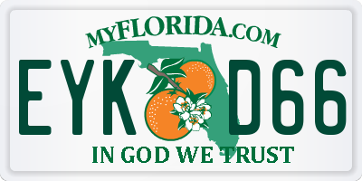 FL license plate EYKD66