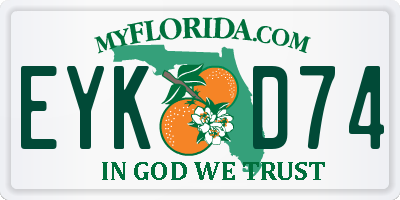 FL license plate EYKD74