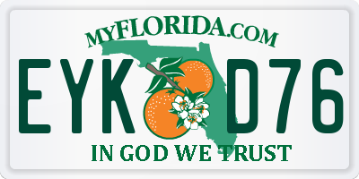 FL license plate EYKD76