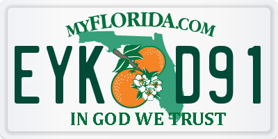 FL license plate EYKD91