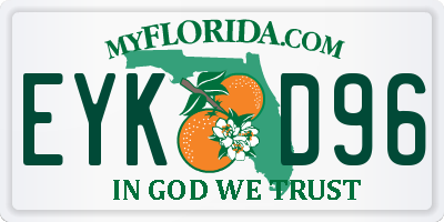 FL license plate EYKD96