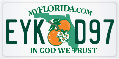FL license plate EYKD97