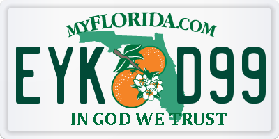 FL license plate EYKD99