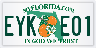 FL license plate EYKE01