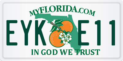 FL license plate EYKE11