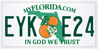 FL license plate EYKE24