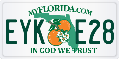 FL license plate EYKE28