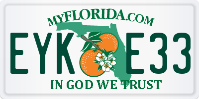 FL license plate EYKE33
