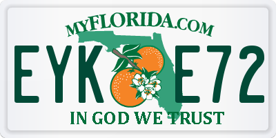 FL license plate EYKE72