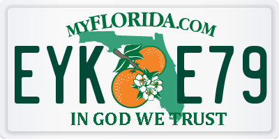FL license plate EYKE79