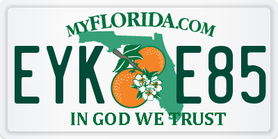 FL license plate EYKE85