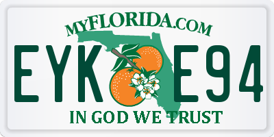 FL license plate EYKE94