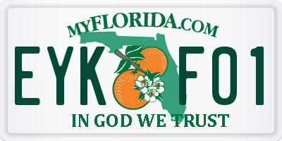 FL license plate EYKF01