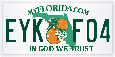 FL license plate EYKF04