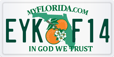 FL license plate EYKF14