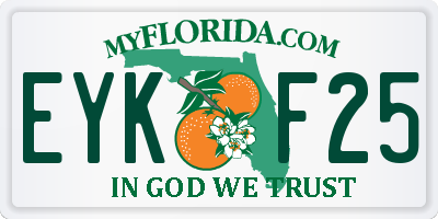 FL license plate EYKF25
