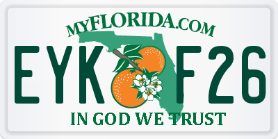 FL license plate EYKF26