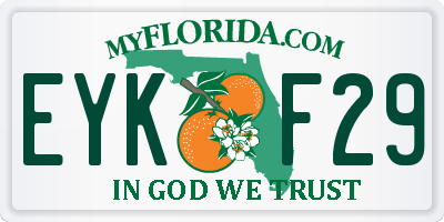 FL license plate EYKF29