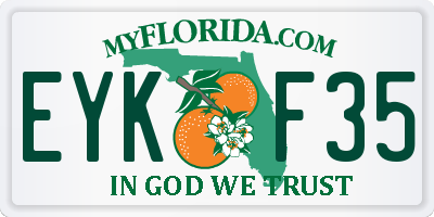 FL license plate EYKF35
