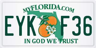 FL license plate EYKF36