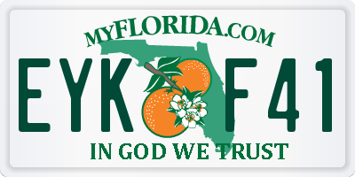 FL license plate EYKF41