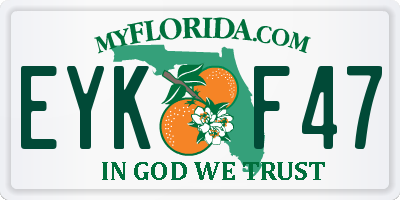 FL license plate EYKF47