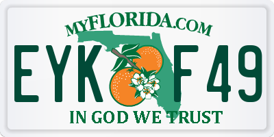 FL license plate EYKF49