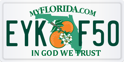 FL license plate EYKF50