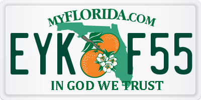 FL license plate EYKF55