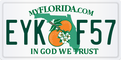 FL license plate EYKF57