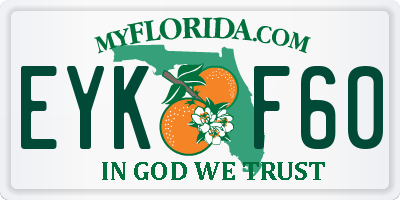 FL license plate EYKF60