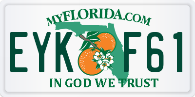 FL license plate EYKF61