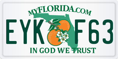 FL license plate EYKF63