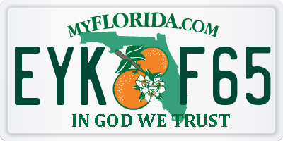 FL license plate EYKF65