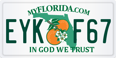 FL license plate EYKF67