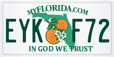 FL license plate EYKF72