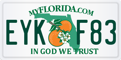 FL license plate EYKF83