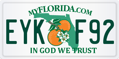 FL license plate EYKF92