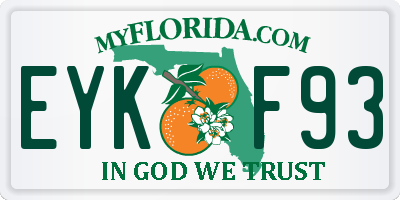 FL license plate EYKF93