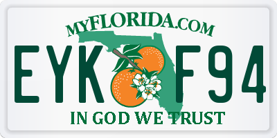 FL license plate EYKF94