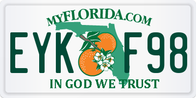FL license plate EYKF98