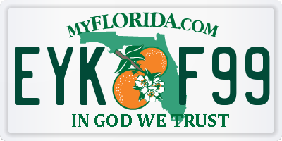 FL license plate EYKF99