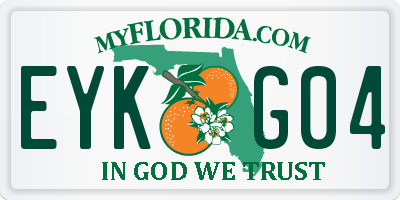 FL license plate EYKG04