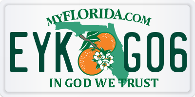 FL license plate EYKG06
